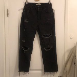 High Wasted Black Mom Jeans